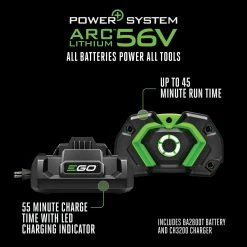 EGO Trimmers & Edgers POWER+ POWERLOAD with LINE IQ 56-volt 16-in Telescopic Cordless String Trimmer (Battery Included) -Outdoor Tools & Equipment Fashion Store 46418102 scaled